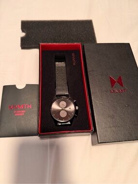 MVMT Gunmetal Mesh Chronograph Watch Voyager